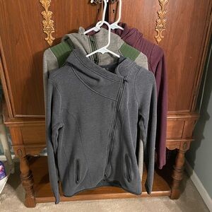 THREE athleta hoodies